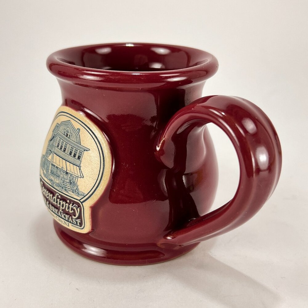 Deneen Pottery Mug Red Stoneware Serendipity Bed Breakfast Ocean City NJ - Picture 2 of 14